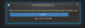 Downloading might take a minute or two